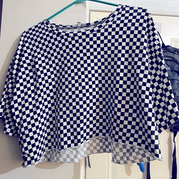 Checkerboard Crop Top - Picture 1 of 1